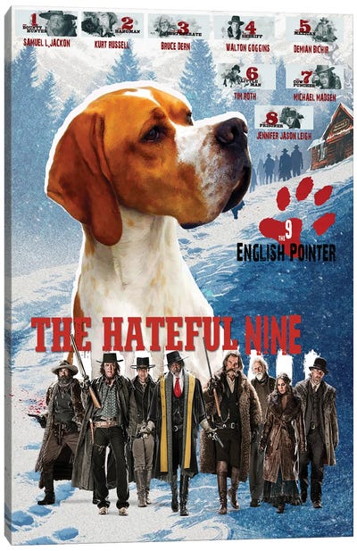 English Pointer The Hateful Nine Canvas Art Print - Pointers & Setters