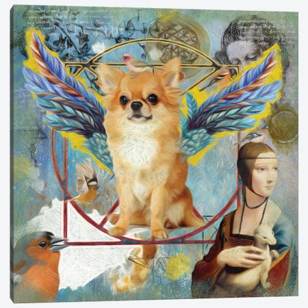 Chihuahua Angel Da Vinci Canvas Print #NDG11} by Nobility Dogs Canvas Art Print