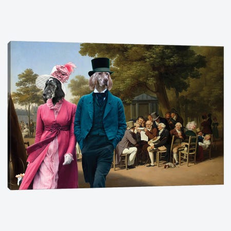 English Setter Tuileries Gardens Canvas Print #NDG1200} by Nobility Dogs Canvas Print