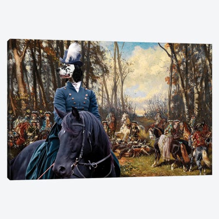 English Setter Hunter Party Canvas Print #NDG1202} by Nobility Dogs Art Print