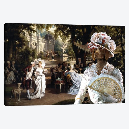 German Shorthaired Pointer The Garden Party Canvas Print #NDG1206} by Nobility Dogs Canvas Artwork