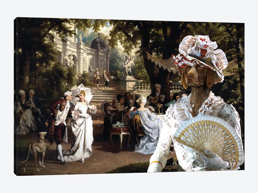 German Shorthaired Pointer The Garden Party by Nobility Dogs 1-piece Canvas Art