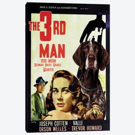 German Shorthaired Pointer The Third Man Canvas Print #NDG1208} by Nobility Dogs Canvas Art Print
