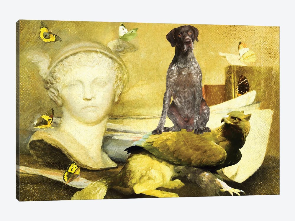 German Shorthaired Pointer And Griffin by Nobility Dogs 1-piece Art Print