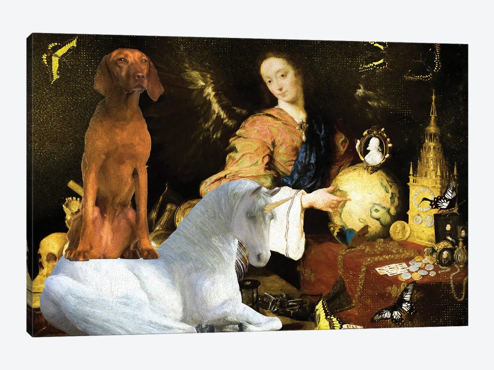 Vizsla Allegory Of Vanity by Nobility Dogs 1-piece Canvas Wall Art