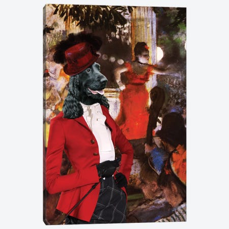 English Cocker Spaniel Moulin Rouge Canvas Print #NDG1253} by Nobility Dogs Canvas Artwork