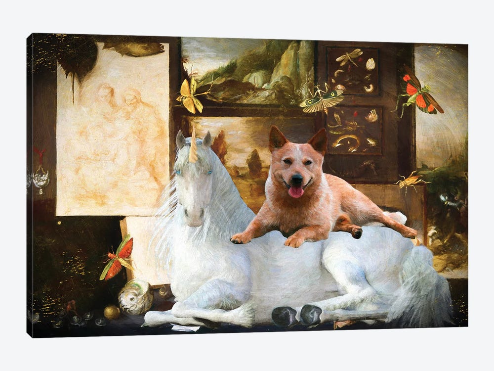 Australian Cattle Dog With Unicorn by Nobility Dogs 1-piece Canvas Print