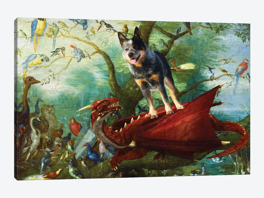 Australian Cattle Dog Concert Of Birds by Nobility Dogs 1-piece Canvas Wall Art