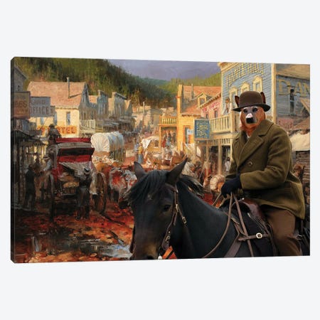 Australian Cattle Dog Gold Town Canvas Print #NDG1284} by Nobility Dogs Canvas Art