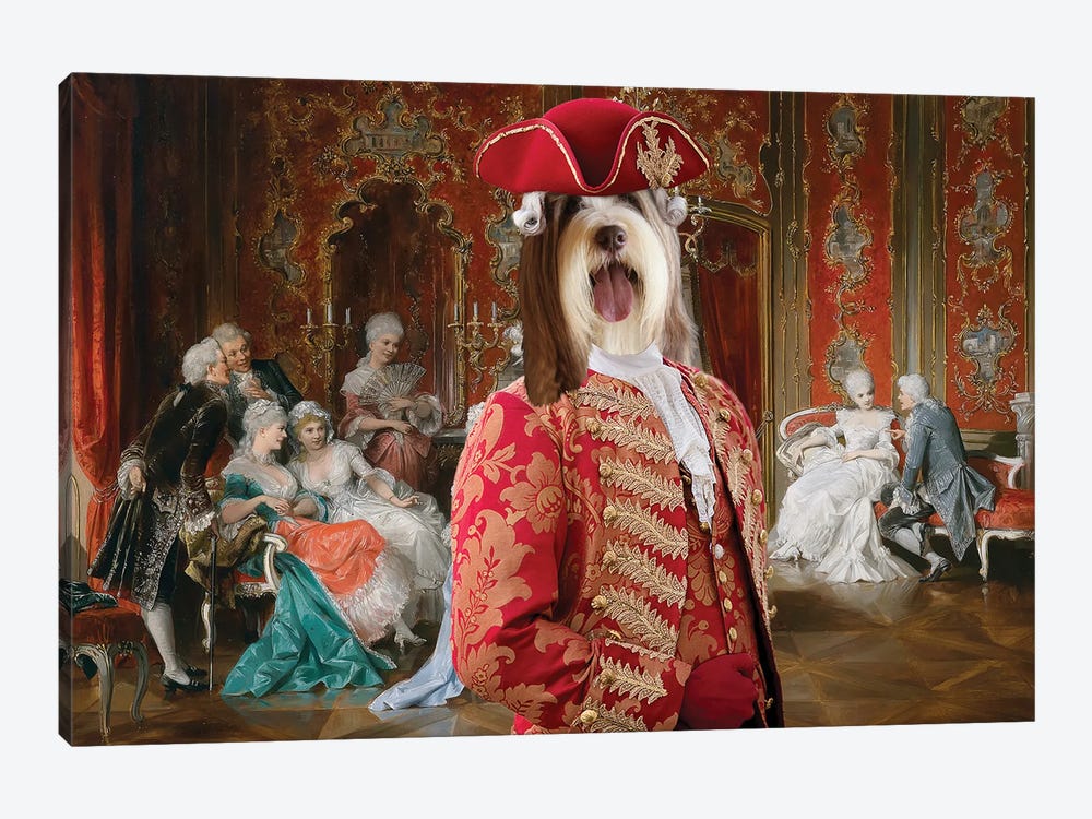 Bearded Collie Gossip In The Salon by Nobility Dogs 1-piece Canvas Art Print
