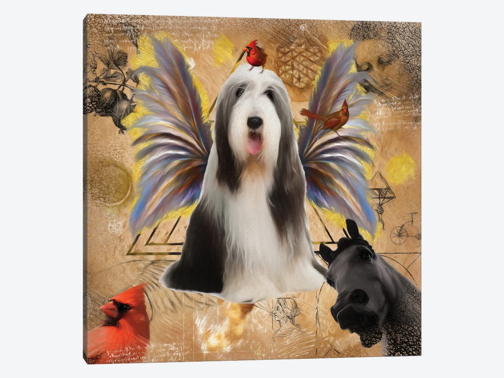 Bearded Collie Angel by Nobility Dogs 1-piece Canvas Art Print