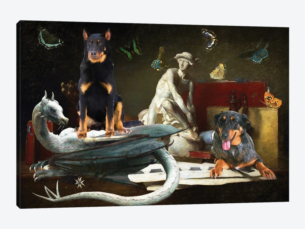 Beauceron The Attributes Of The Arts by Nobility Dogs 1-piece Canvas Art Print