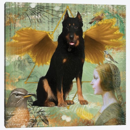Beauceron Angel Da Vinci Canvas Print #NDG1305} by Nobility Dogs Canvas Art Print