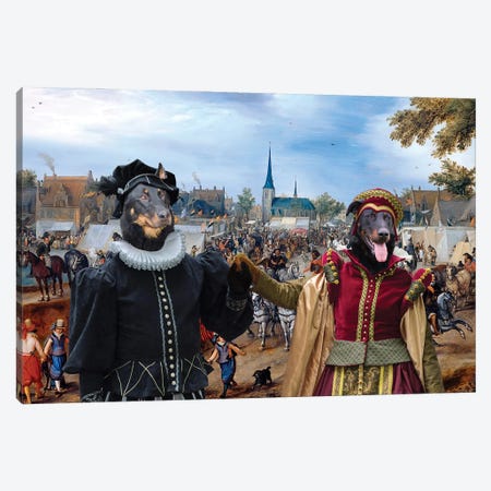 Beauceron Prince And Princess Of Orange Canvas Print #NDG1307} by Nobility Dogs Canvas Art Print