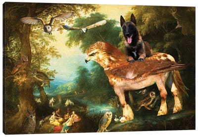 Belgian Malinois Diana And Her Nymphs Canvas Art Print