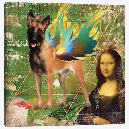 Belgian Malinois Angel Da Vinci Canvas Print #NDG1312} by Nobility Dogs Art Print