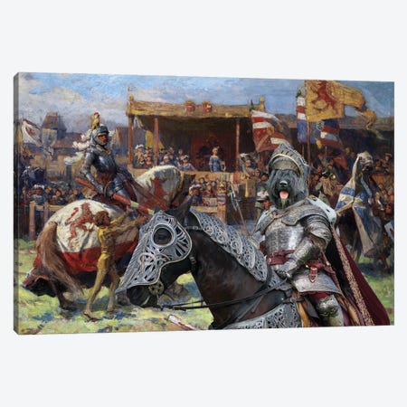 Bouvier Des Flandres Knight Canvas Print #NDG1325} by Nobility Dogs Canvas Print
