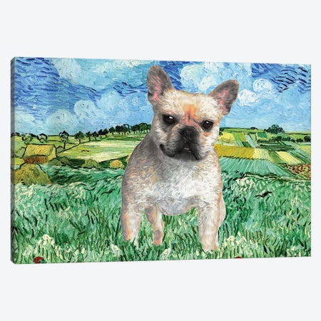 French Bulldog Frenchie The Plain Near Auvers Canvas Print #NDG132} by Nobility Dogs Canvas Artwork