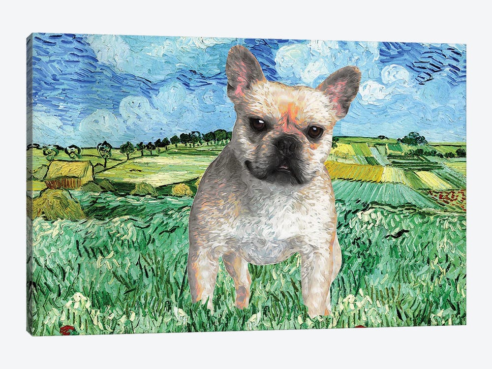 French Bulldog Frenchie The Plain Near Auvers by Nobility Dogs 1-piece Canvas Wall Art
