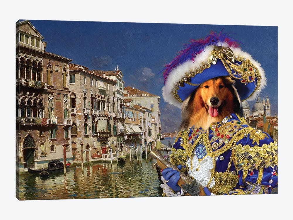 Rough Collie Venice by Nobility Dogs 1-piece Canvas Print