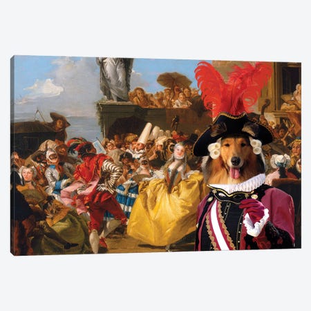 Rough Collie The Royal Dance Canvas Print #NDG1334} by Nobility Dogs Canvas Art
