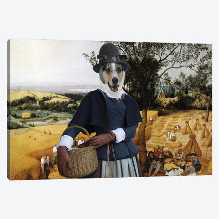 Smooth Collie The Harvesters Canvas Print #NDG1336} by Nobility Dogs Canvas Wall Art