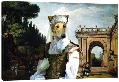 Smooth Collie In Afternoon In Rome Canvas Art Print - Collie Art
