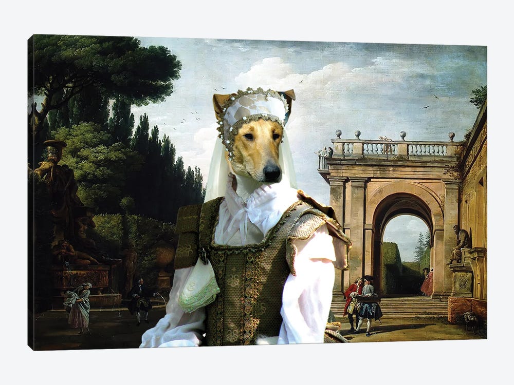 Smooth Collie In Afternoon In Rome by Nobility Dogs 1-piece Canvas Art