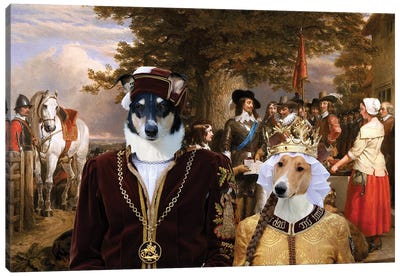 Smooth Collie The Eve Of The Battle Canvas Art Print - Collie Art