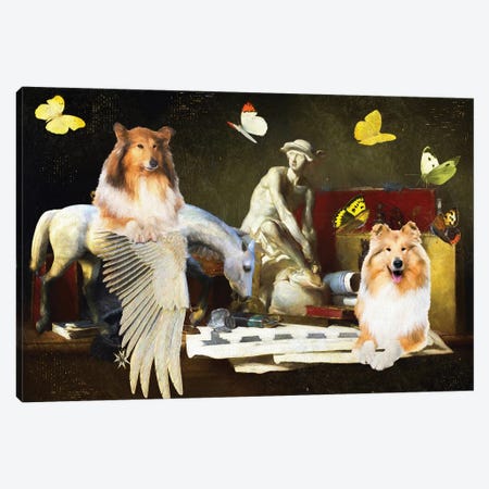 Rough Collie The Attributes Of The Arts Canvas Print #NDG1342} by Nobility Dogs Canvas Art