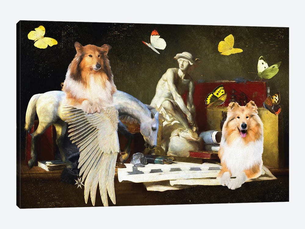 Rough Collie The Attributes Of The Arts by Nobility Dogs 1-piece Art Print