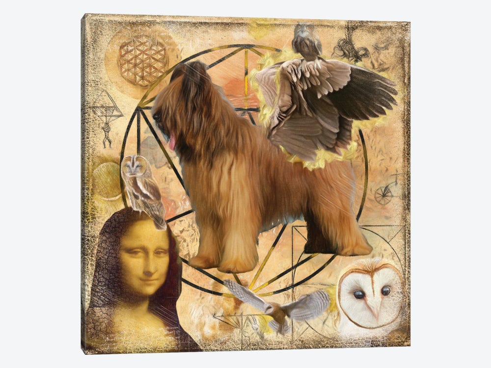Briard Dog Angel Da Vinci by Nobility Dogs 1-piece Canvas Artwork