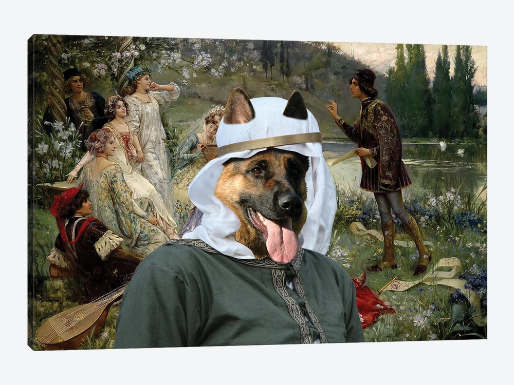 German Shepherds Narration Of The Decameron by Nobility Dogs 1-piece Canvas Art Print