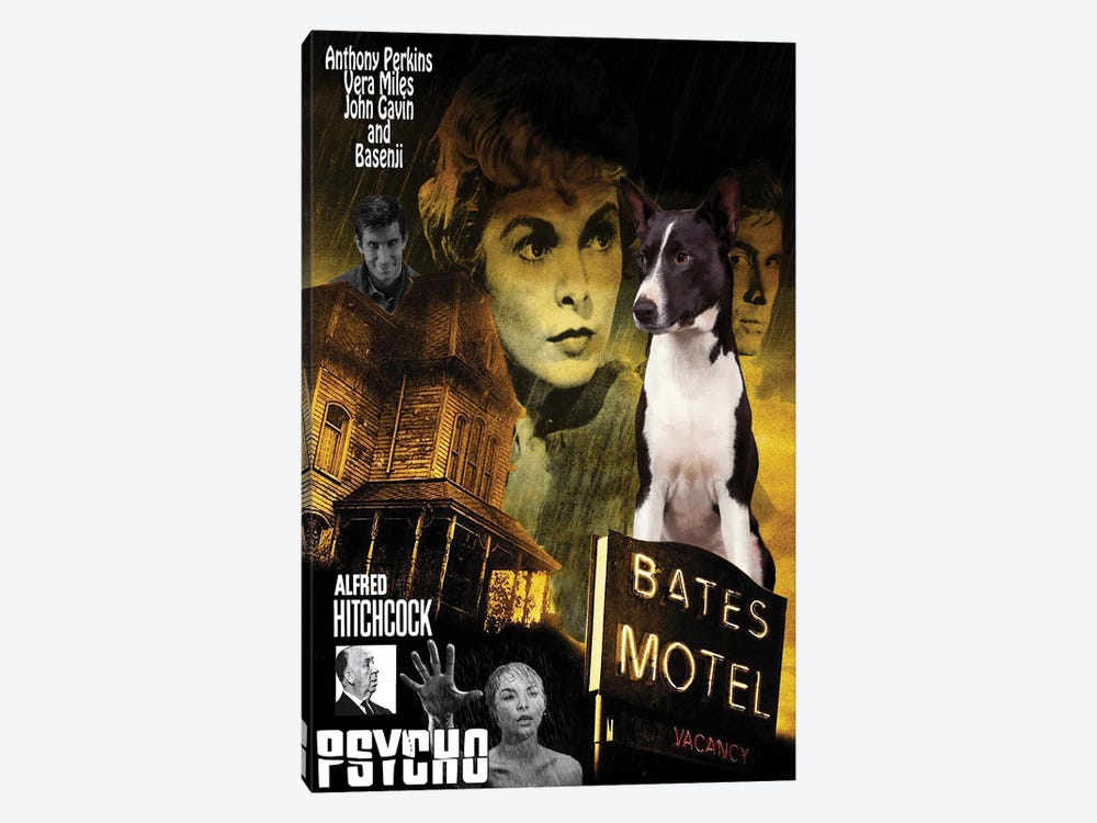Basenji Psycho Movie by Nobility Dogs 1-piece Canvas Wall Art
