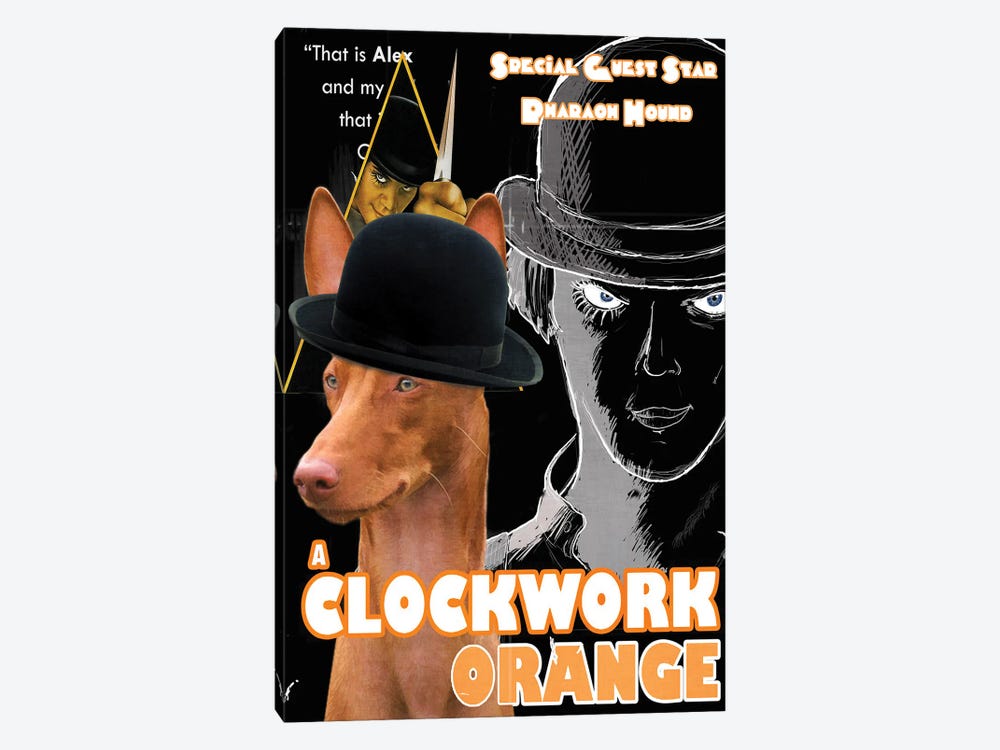 Pharaoh Hound A Clockwork Orange by Nobility Dogs 1-piece Canvas Art