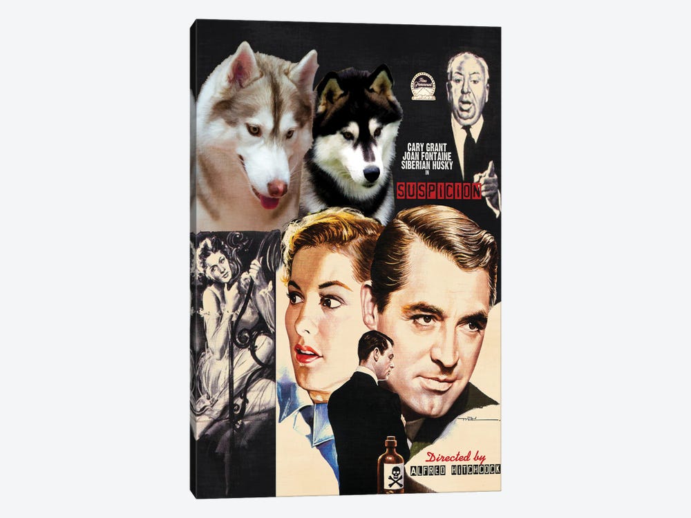 Siberian Husky Suspicion Movie by Nobility Dogs 1-piece Canvas Print