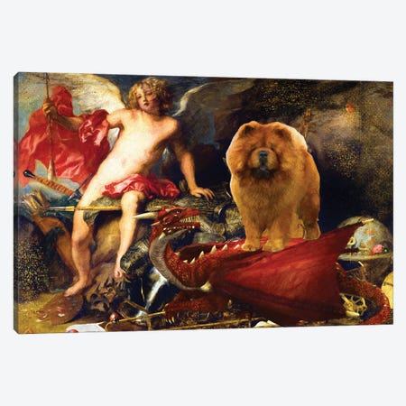 Chow Chow Triumphant Cupid Canvas Print #NDG1389} by Nobility Dogs Canvas Artwork