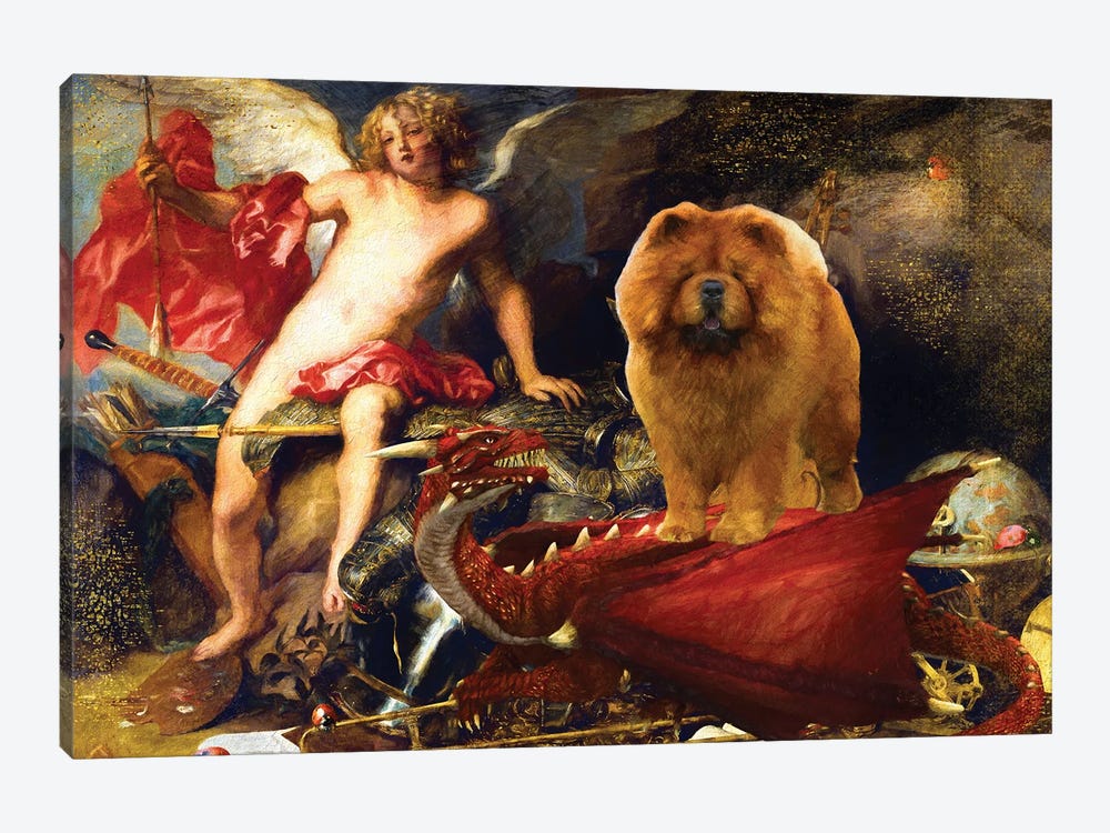 Chow Chow Triumphant Cupid by Nobility Dogs 1-piece Canvas Art