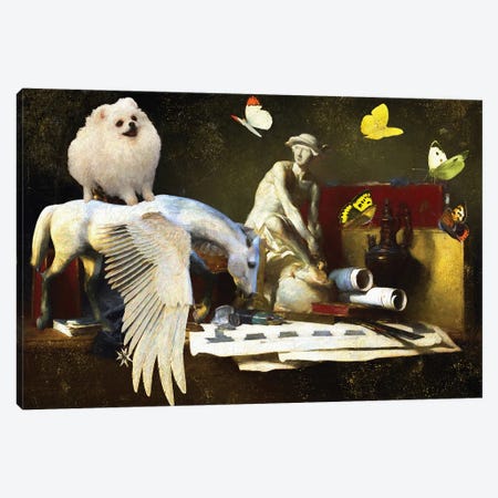Pomeranian The Attributes Of The Art Canvas Print #NDG1395} by Nobility Dogs Canvas Artwork