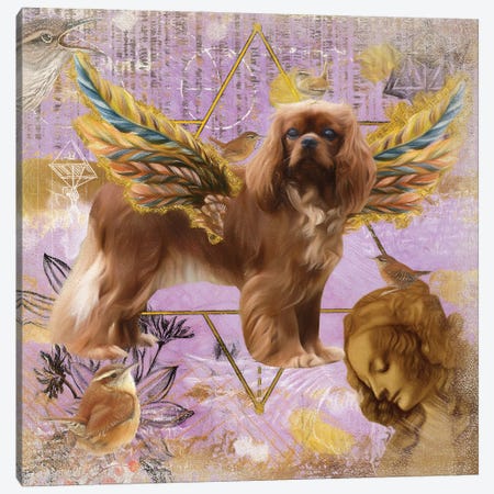 Ruby Cavalier King Charles Spaniel Angel Da Vinci Canvas Print #NDG13} by Nobility Dogs Canvas Print