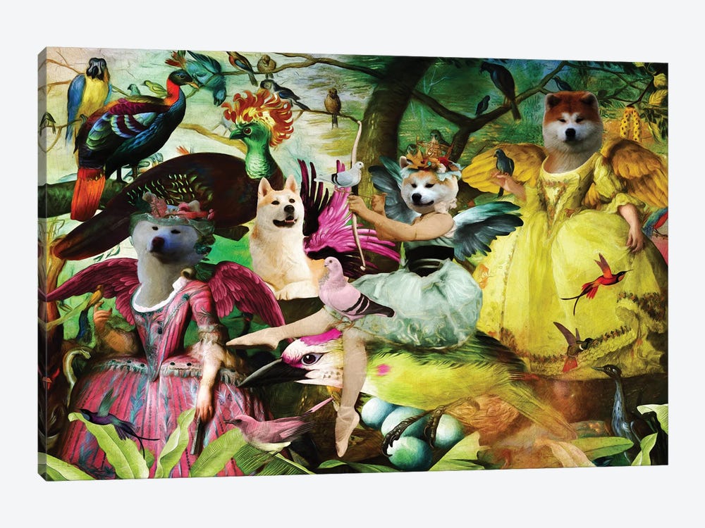 Akita Inu Bird's Paradise by Nobility Dogs 1-piece Art Print