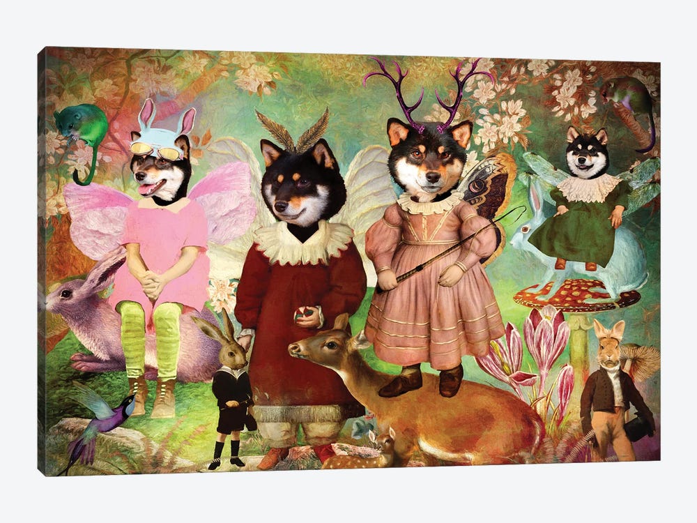 Shiba Inu Enchanted Woodland by Nobility Dogs 1-piece Art Print