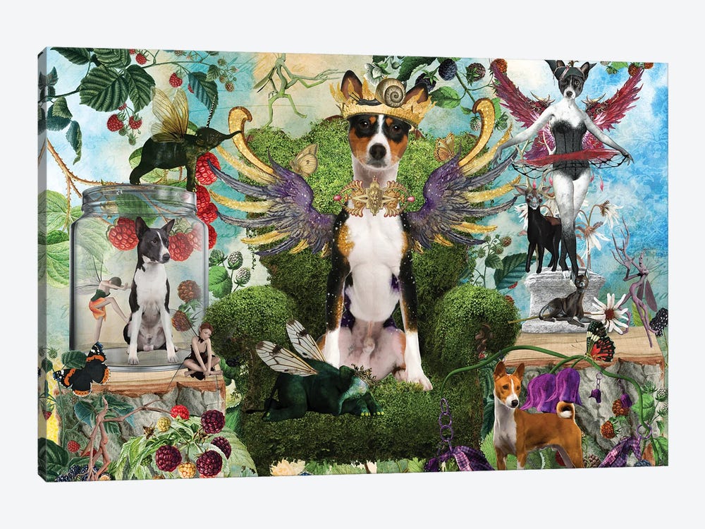 Basenji Berry Paradise by Nobility Dogs 1-piece Canvas Wall Art