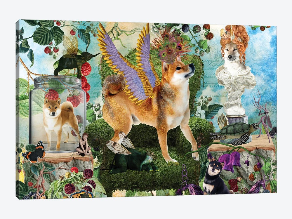 Shiba Inu Berry Paradise by Nobility Dogs 1-piece Art Print