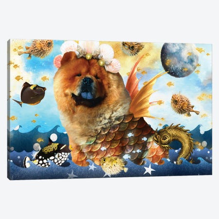 Chow Chow Mermaid Canvas Print #NDG1409} by Nobility Dogs Canvas Art Print