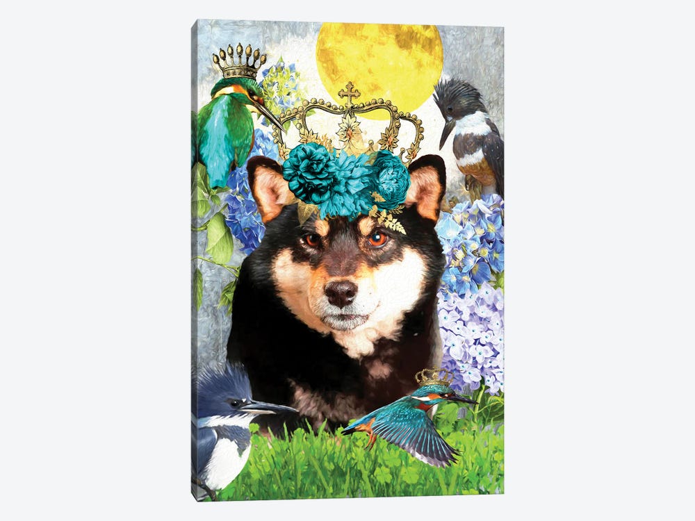 Shiba Inu And Kingfisher by Nobility Dogs 1-piece Canvas Art Print
