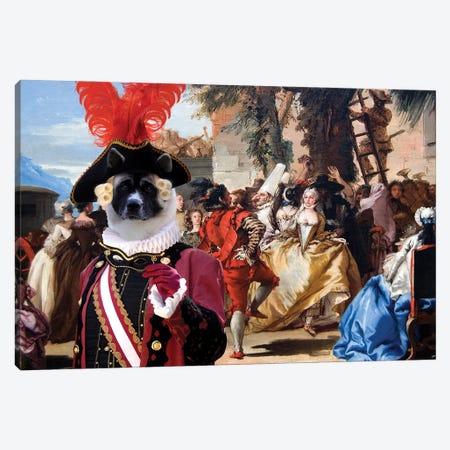 American Akita The Carnival Dance Canvas Print #NDG1433} by Nobility Dogs Canvas Wall Art