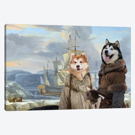 Alaskan Malamute Whaler In The Ice Sea Canvas Print #NDG1435} by Nobility Dogs Canvas Art Print