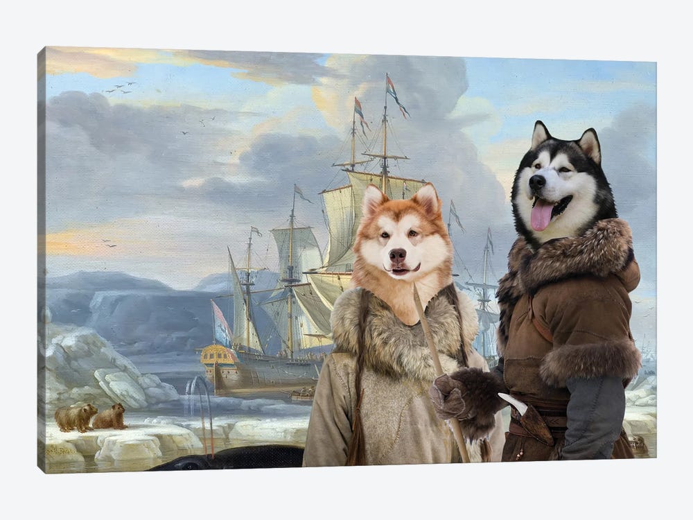 Alaskan Malamute Whaler In The Ice Sea by Nobility Dogs 1-piece Canvas Wall Art