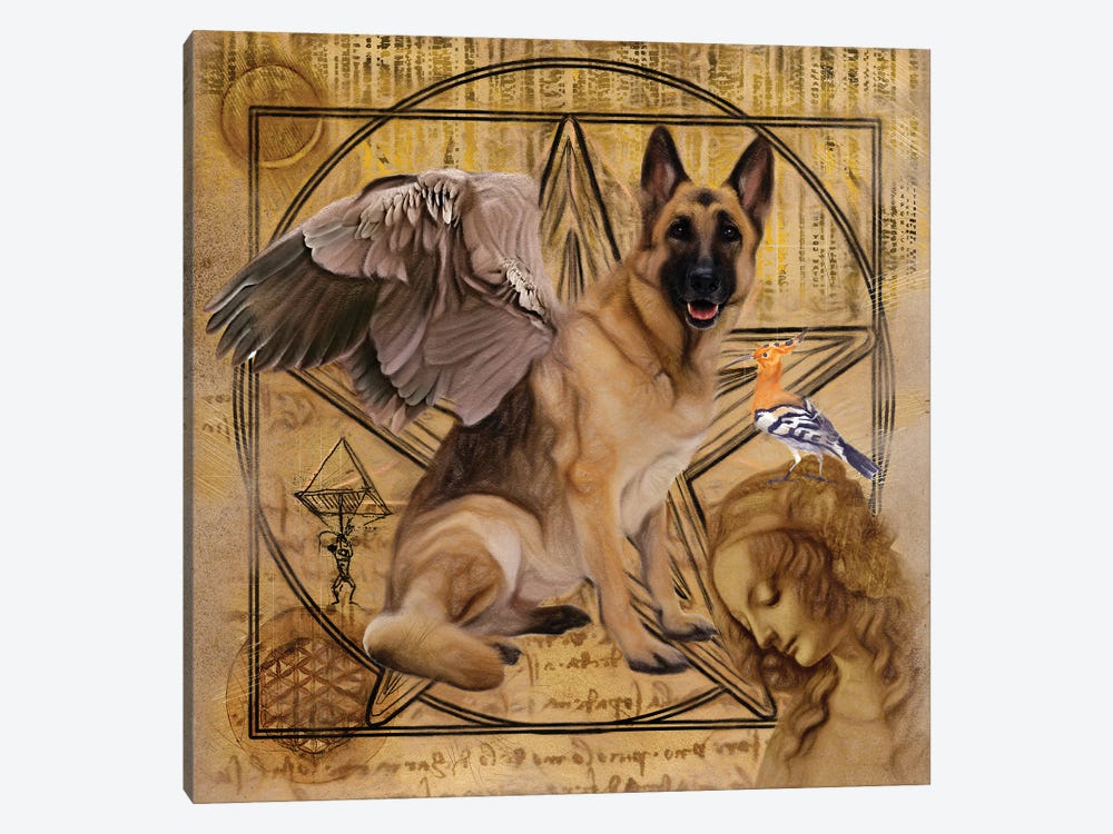 German Shepherd Angel Da Vinci by Nobility Dogs 1-piece Canvas Wall Art